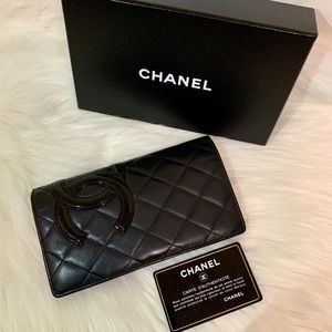 authentic chanel long wallet